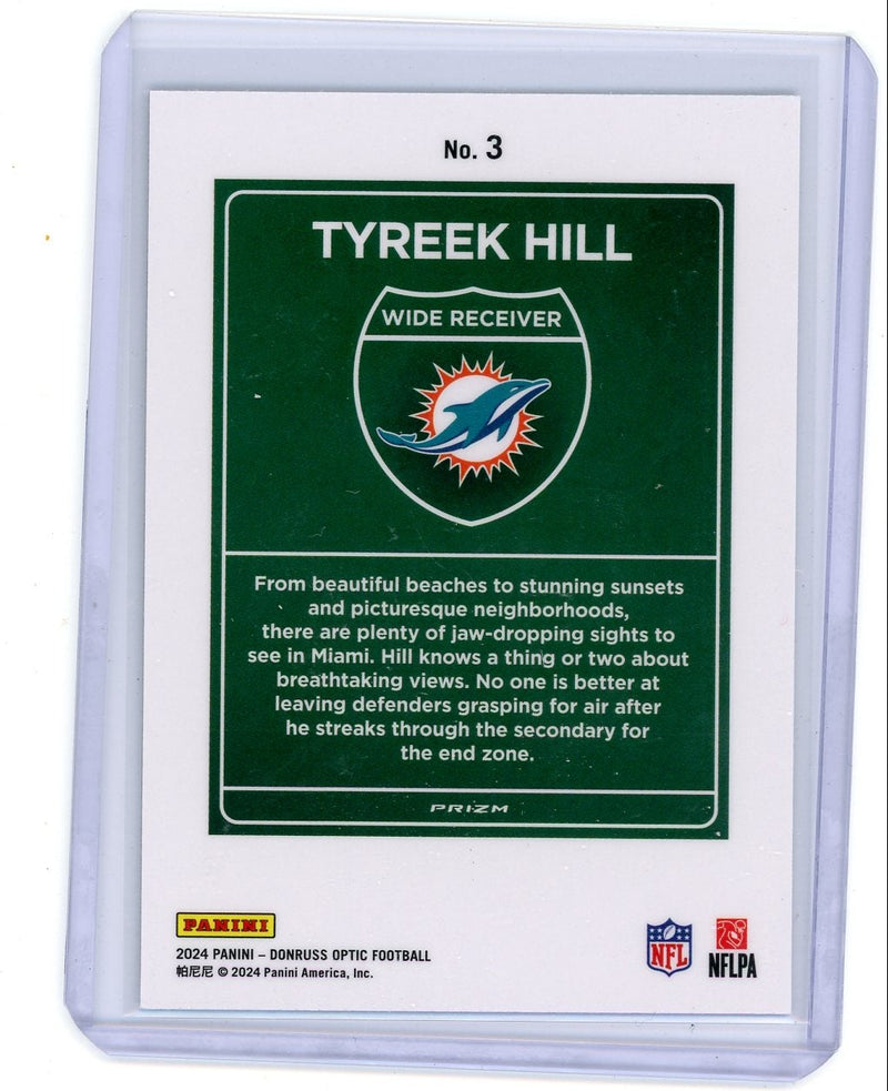 Tyreek Hill 2024 Panini Donruss Optic Downtown SP