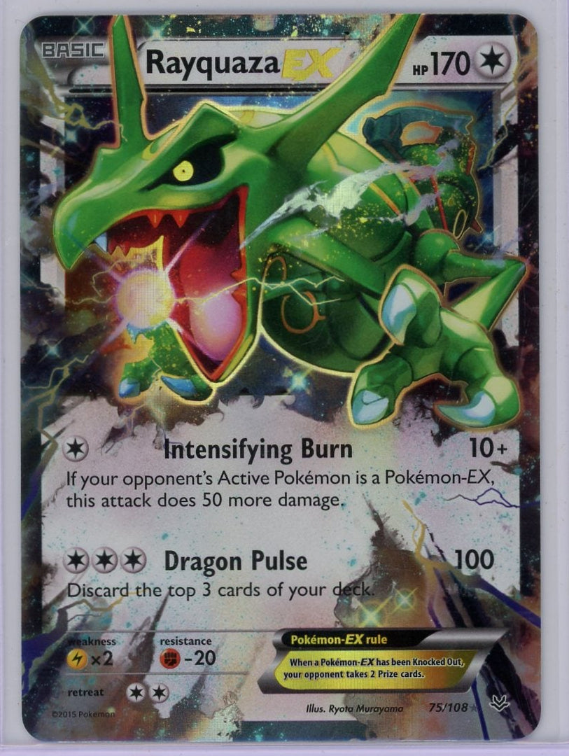 Rayquaza EX 2015 Pokemon Roaring Skies #75/108 LP