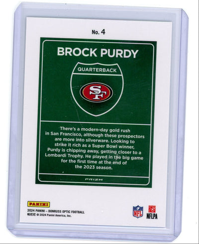 Brock Purdy 2024 Panini Donruss Optic Downtown SP