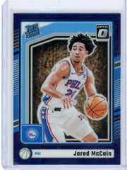 Jared McCain 2024-25 Panini Donruss Optic Rated Rookie Purple Prizm