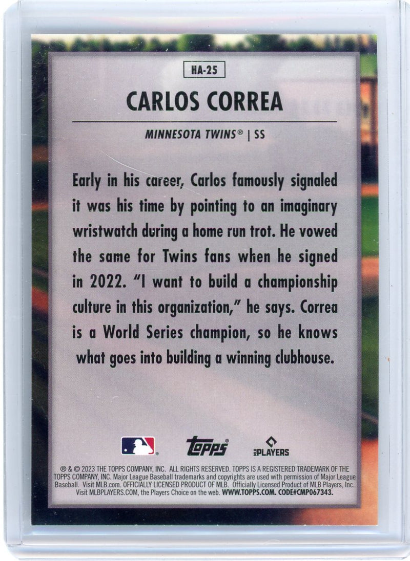 Carlos Correa 2023 Topps Home Field Advantage
