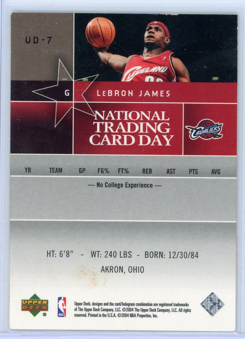 LeBron James 2004 Upper Deck National Trading Card Day #UD-7