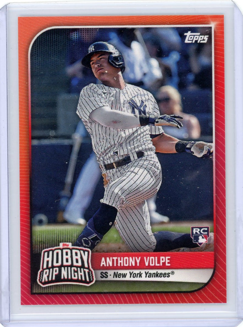 Anthony Volpe 2023 Topps Hobby Rip Night Red Rookie Card