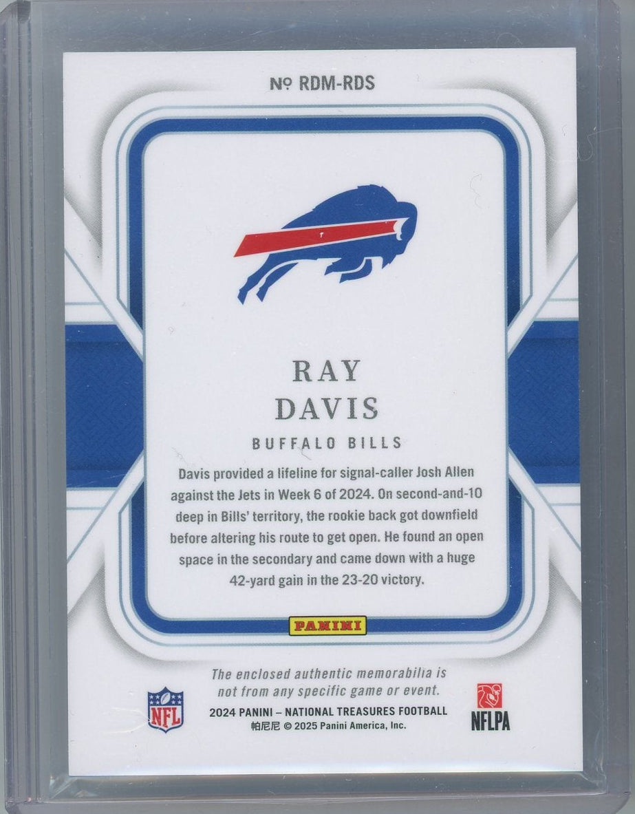 Ray Davis 2024 National Treasures Dual Patch RC #'d 29/35