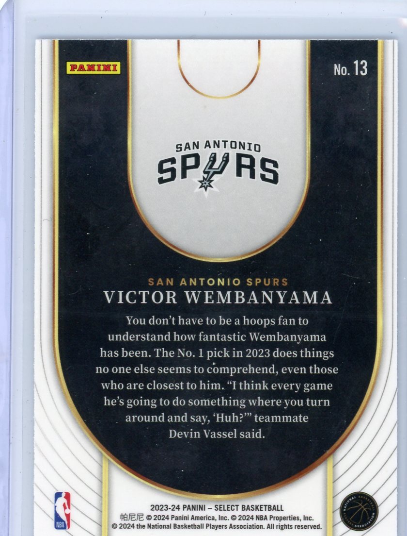 Victor Wembanyama 2023-24 Panini Select Neon Icons RC