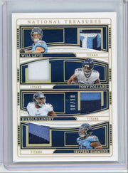 Will Levis / Tony Pollard / Harold Landry / Jeffery Simmons 2024 Nation Treasures Quad Patch #'d 10/10