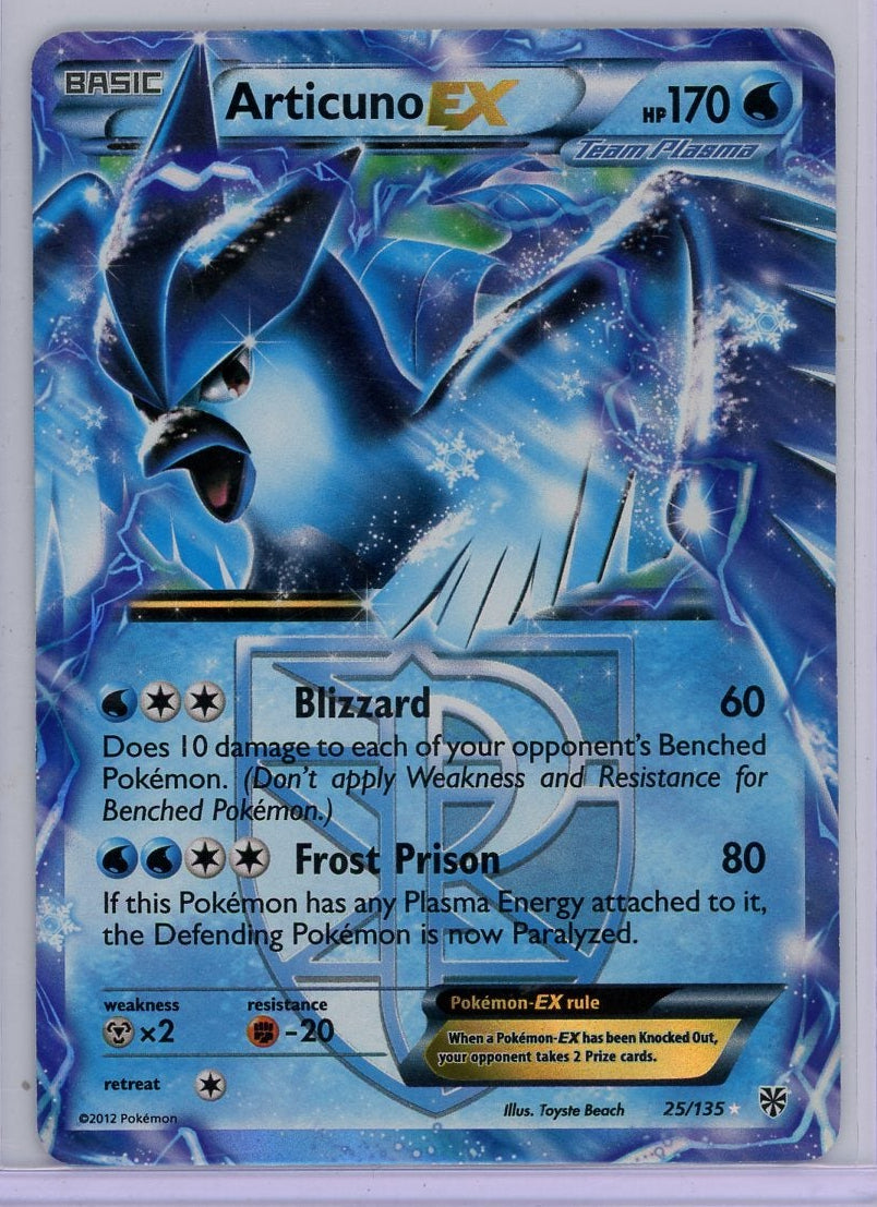 Articuno ex 2012 Pokemon Plasma Storm rare holo #25/135
