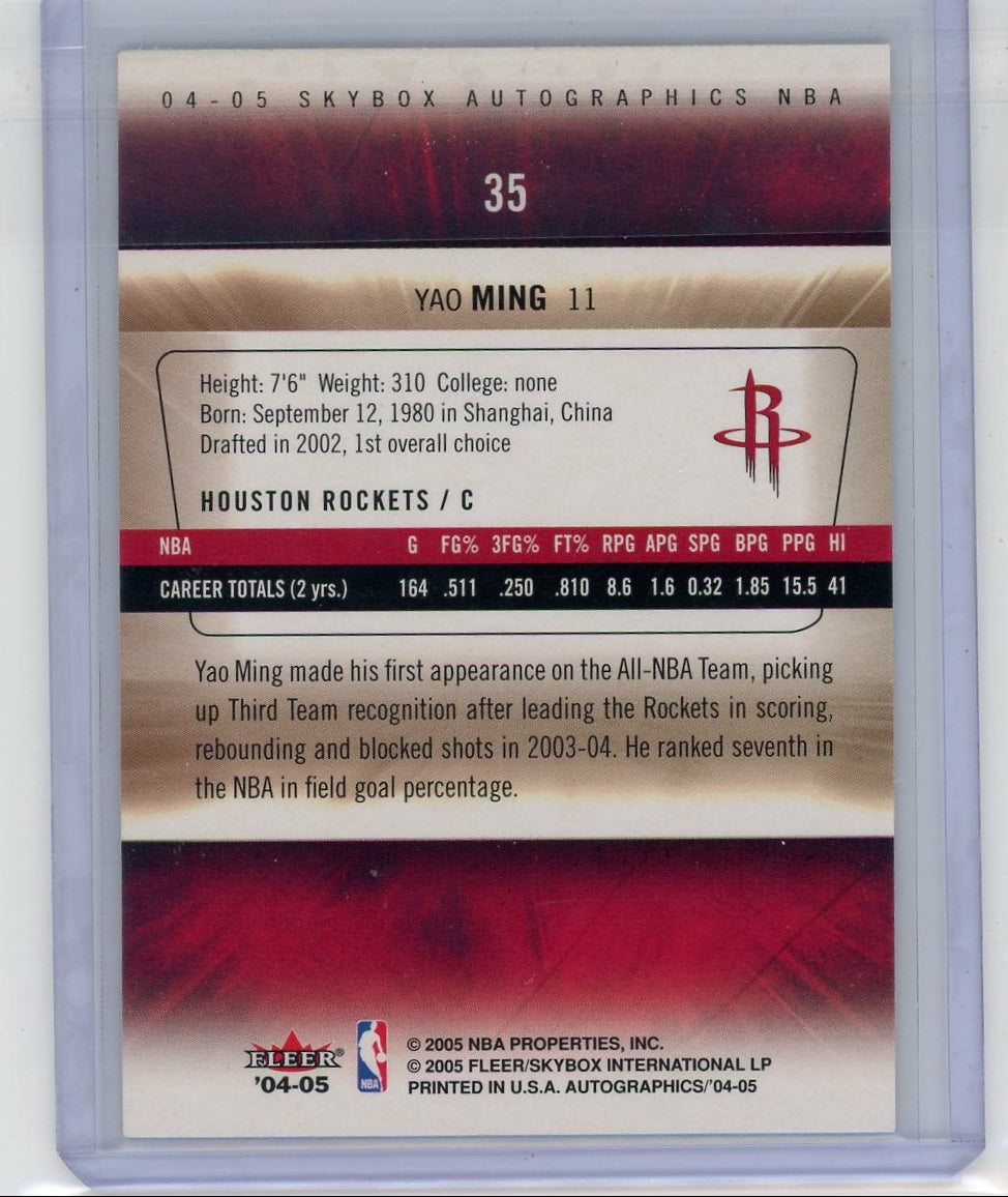 Yao Ming 2005 Skybox Autographics #35