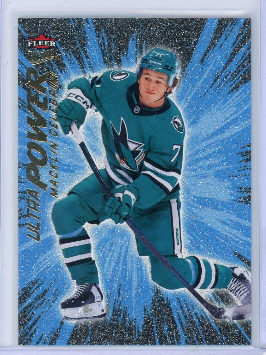 Macklin Celebrini 2024-25 Upper Deck Fleer Ultra Ultra Power blue RC
