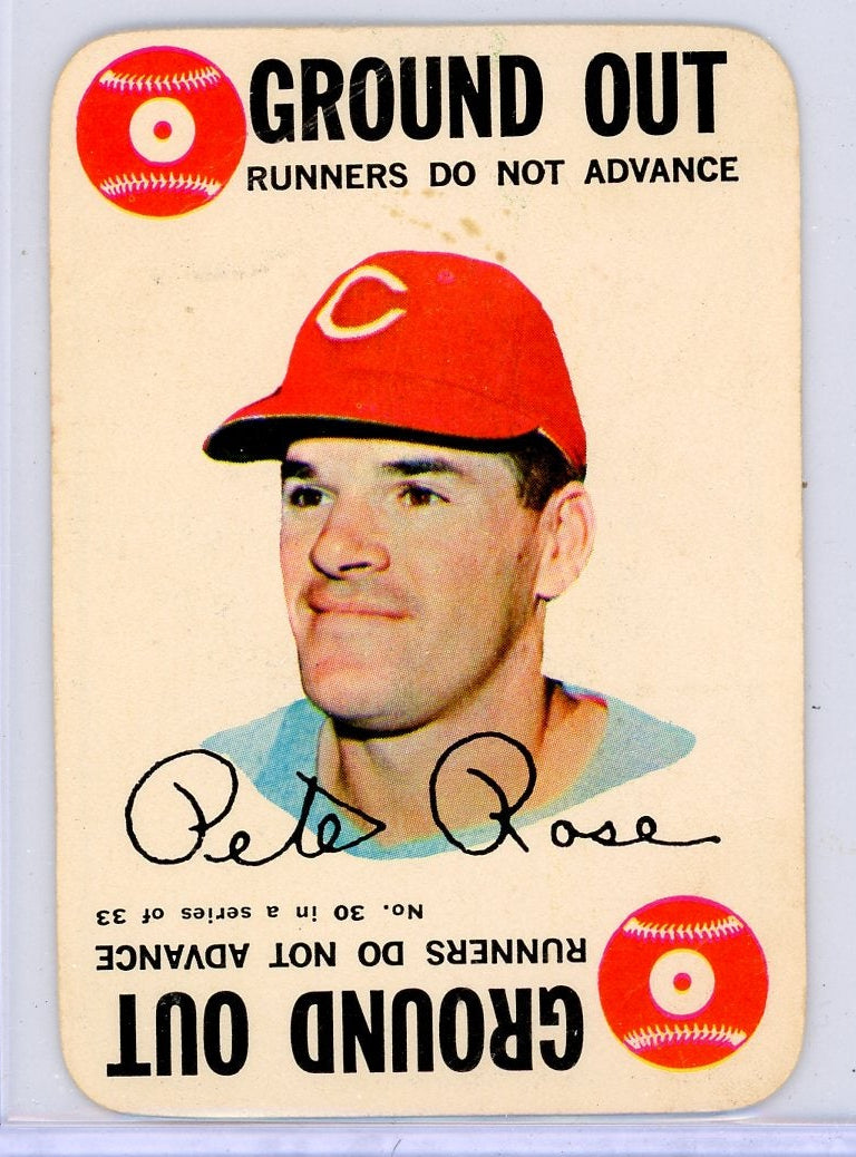 Pete Rose 1968 Playing Card "Ground Out"