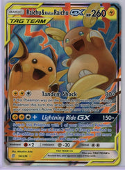Raichu & Alolan Raichu GX Tag Team Pokemon Unified Minds #54/236