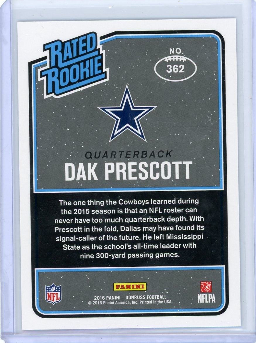 Dak Prescott 2016 Panini Donruss Rated Rookie