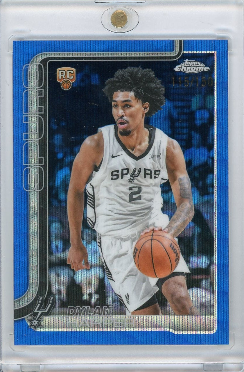 Dylan Harper 2025 Topps Chrome Blue Wave Refractor RC #'d 115/150