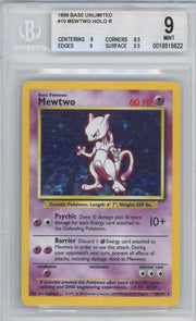 Mewtwo Pokémon Base Set Holo Unlimited #10/102 BGS 9