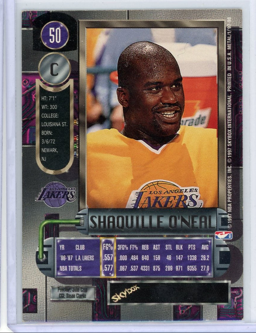 Shaquille O'Neal 1997 Skybox Metal Universe #50