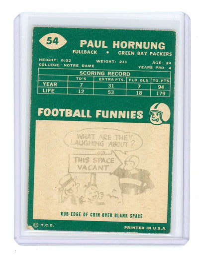 Paul Hornung 1960 Topps #54
