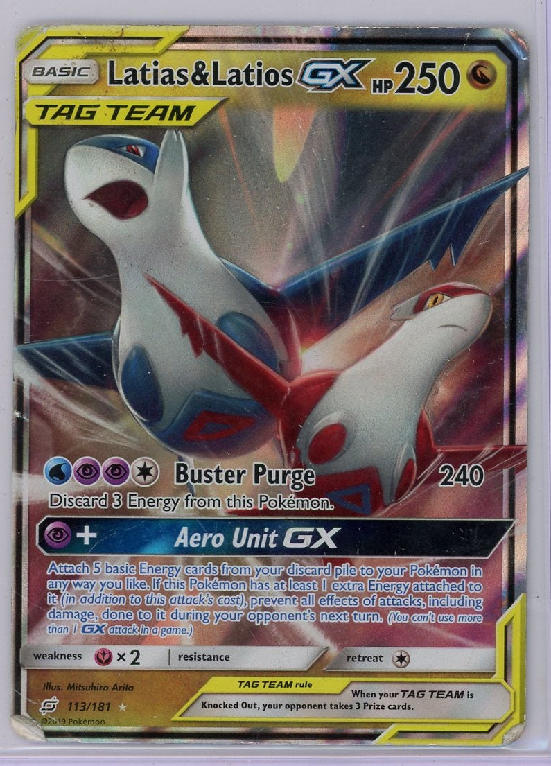 Latias & Latios GX Tag Team Pokemon #113/181 DMG