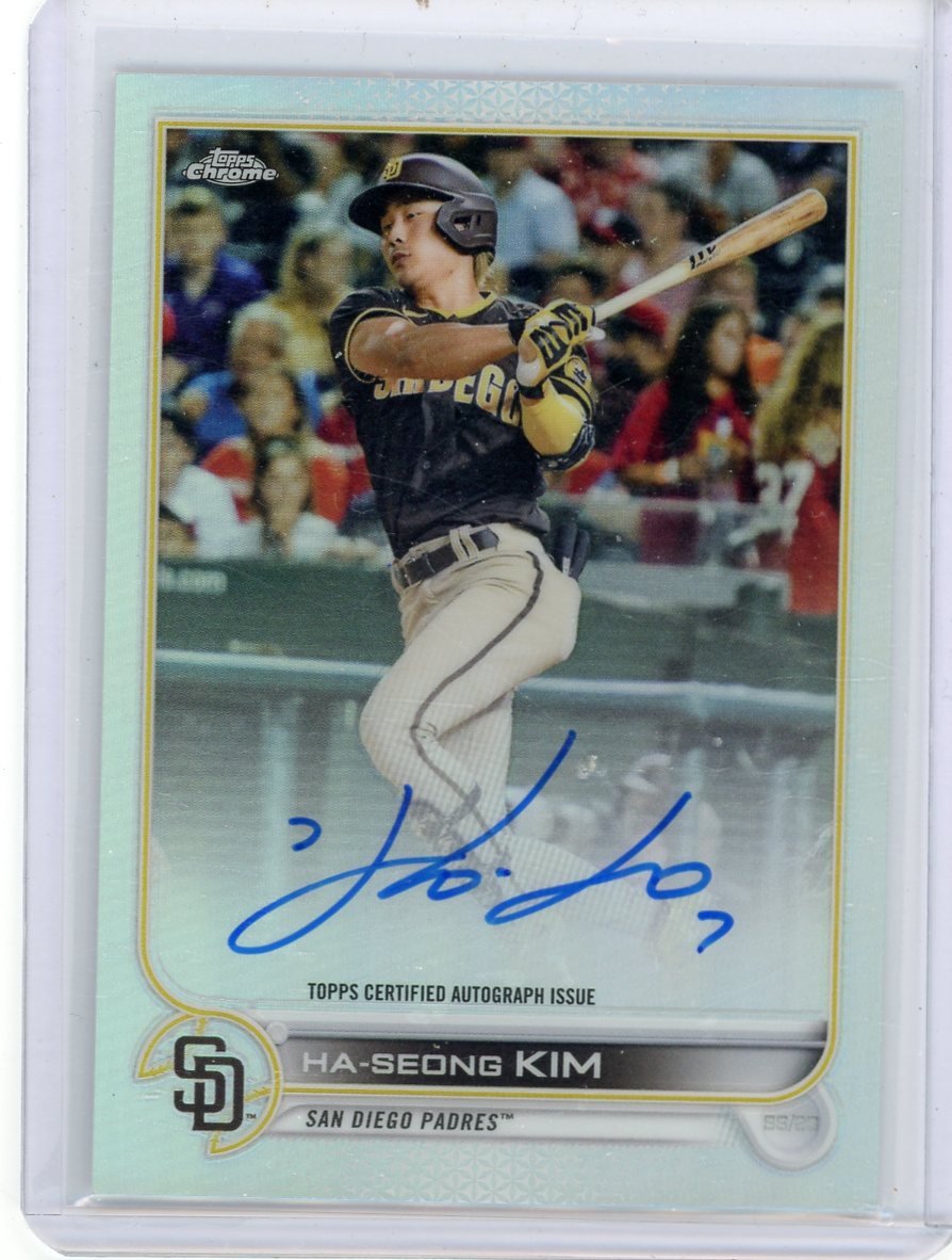 Ha-Seong Kim 2022 Topps Chrome autograph refractor #'d 430/499