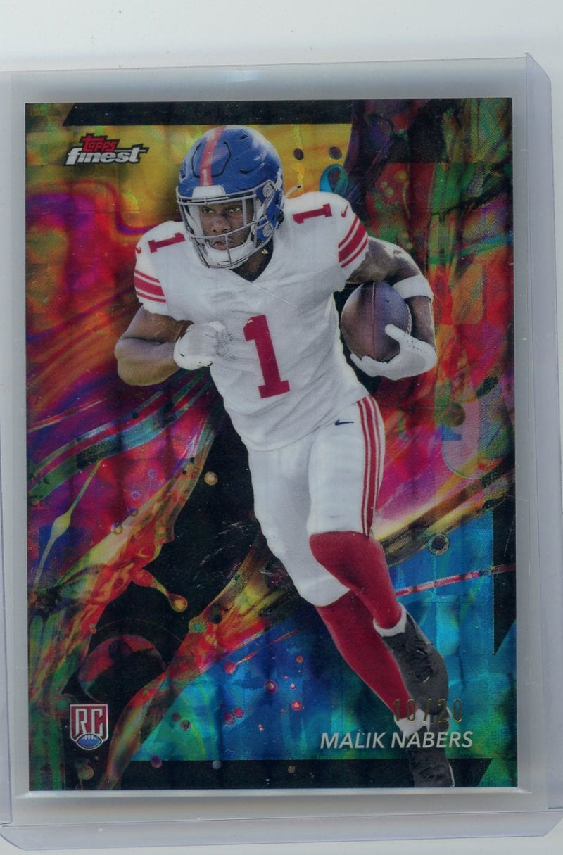 Malik Nabers 2024 Topps Finest Oil Spill geometric ref. rookie card 