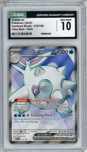 Cetitan ex Pokemon Destined Rivals Ultra Rare #210/182 CGC 10