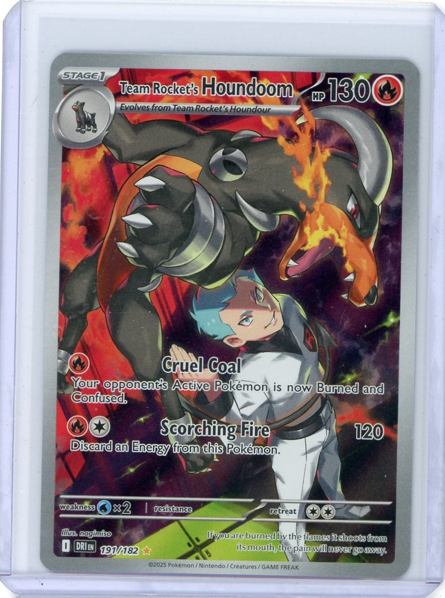 Team Rocket's Houndoom Pokémon Destined Rivals Illustration Rare #191/182