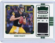 Kenny Pickett 2022 Panini Contenders Season Ticket jersey relic rookie card green parallel