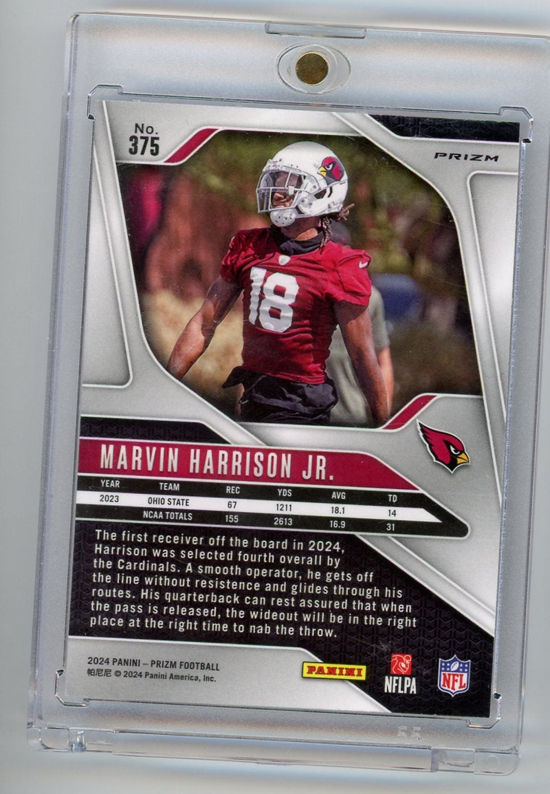 Marvin Harrison Jr. 2024 Panini Prizm Checkerboard Red/Black prizm rookie card