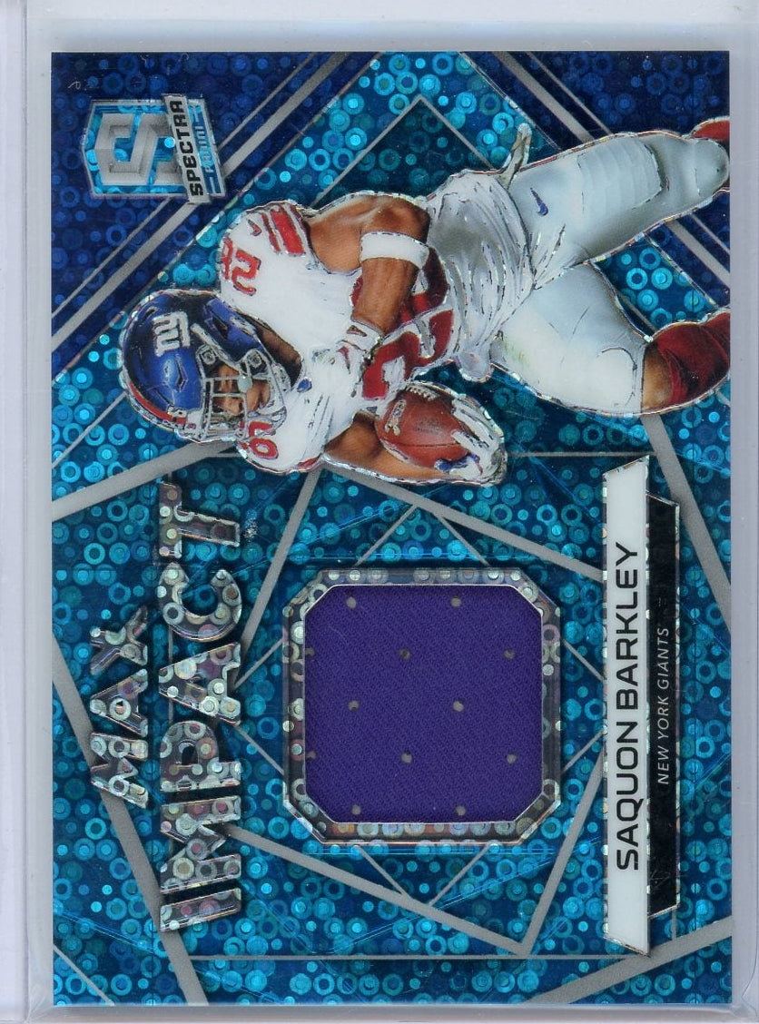Saquon Barkley 2019 Panini Spectra Max Impact Patch #'d 29/99