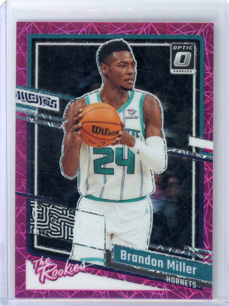 Brandon Miller 2023-24 Donruss Optic The Rookies Pink Velocity 