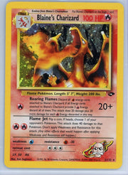 Blaine's Charizard Pokémon Gym Challenge Unlimited Holo Rare #2/132 LP