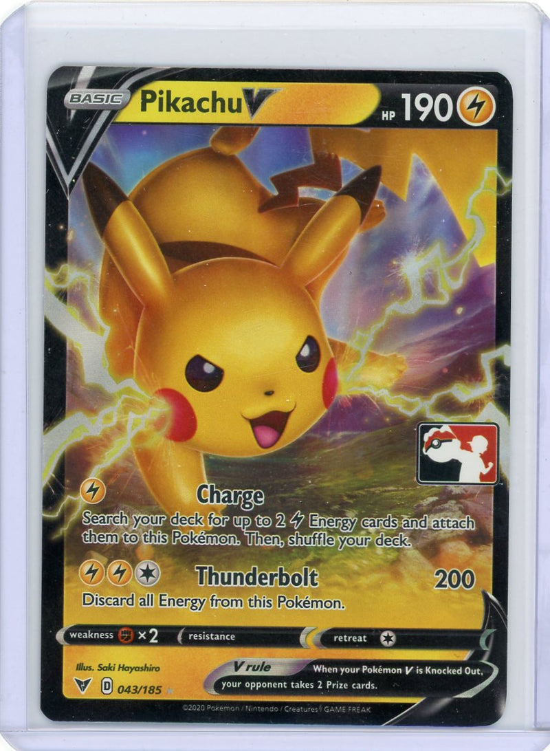 Pikachu V 2020 Pokémon Vivid Voltage Prize Pack rare holo 043/185