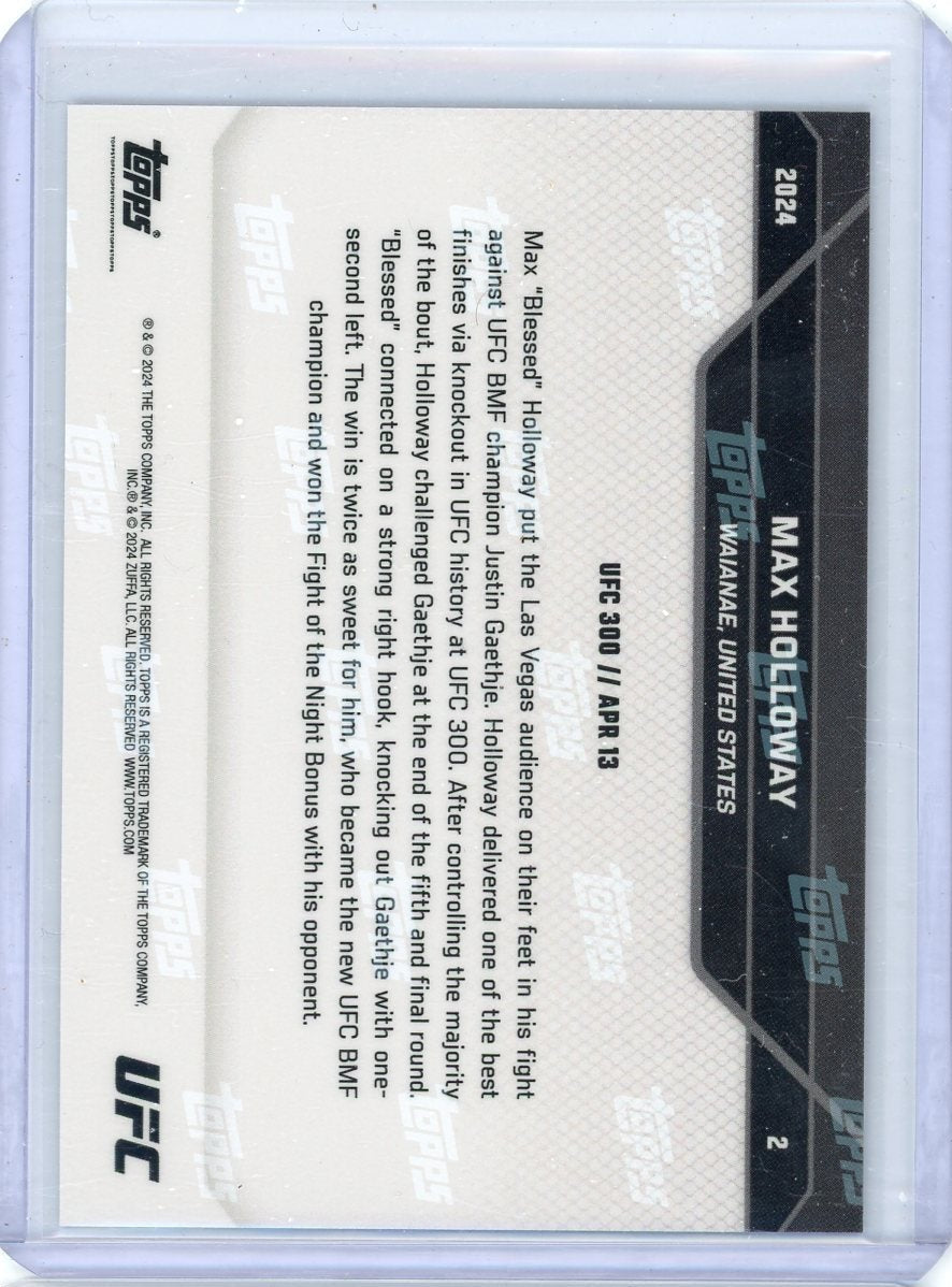 Max Holloway 2024 Topps Now UFC #2