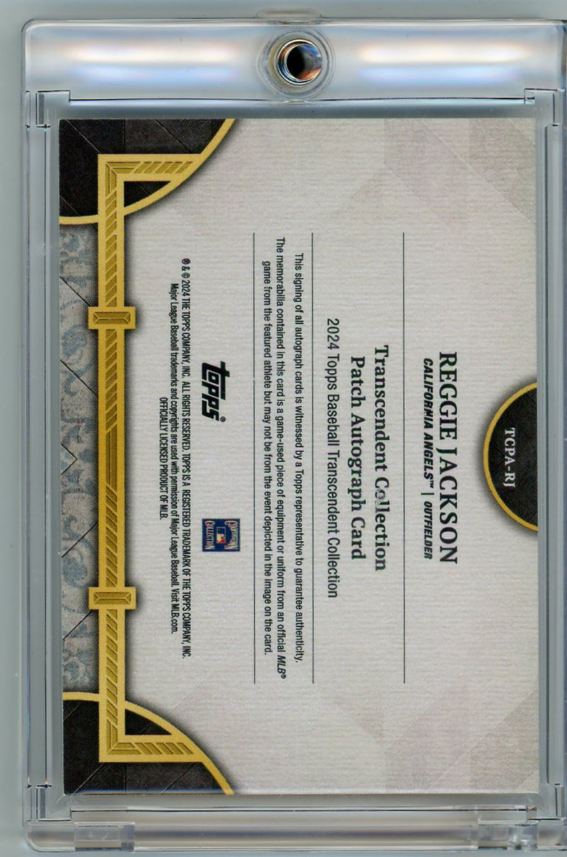 Reggie Jackson 2024 Topps Transcendent autograph game-used jersey relic 