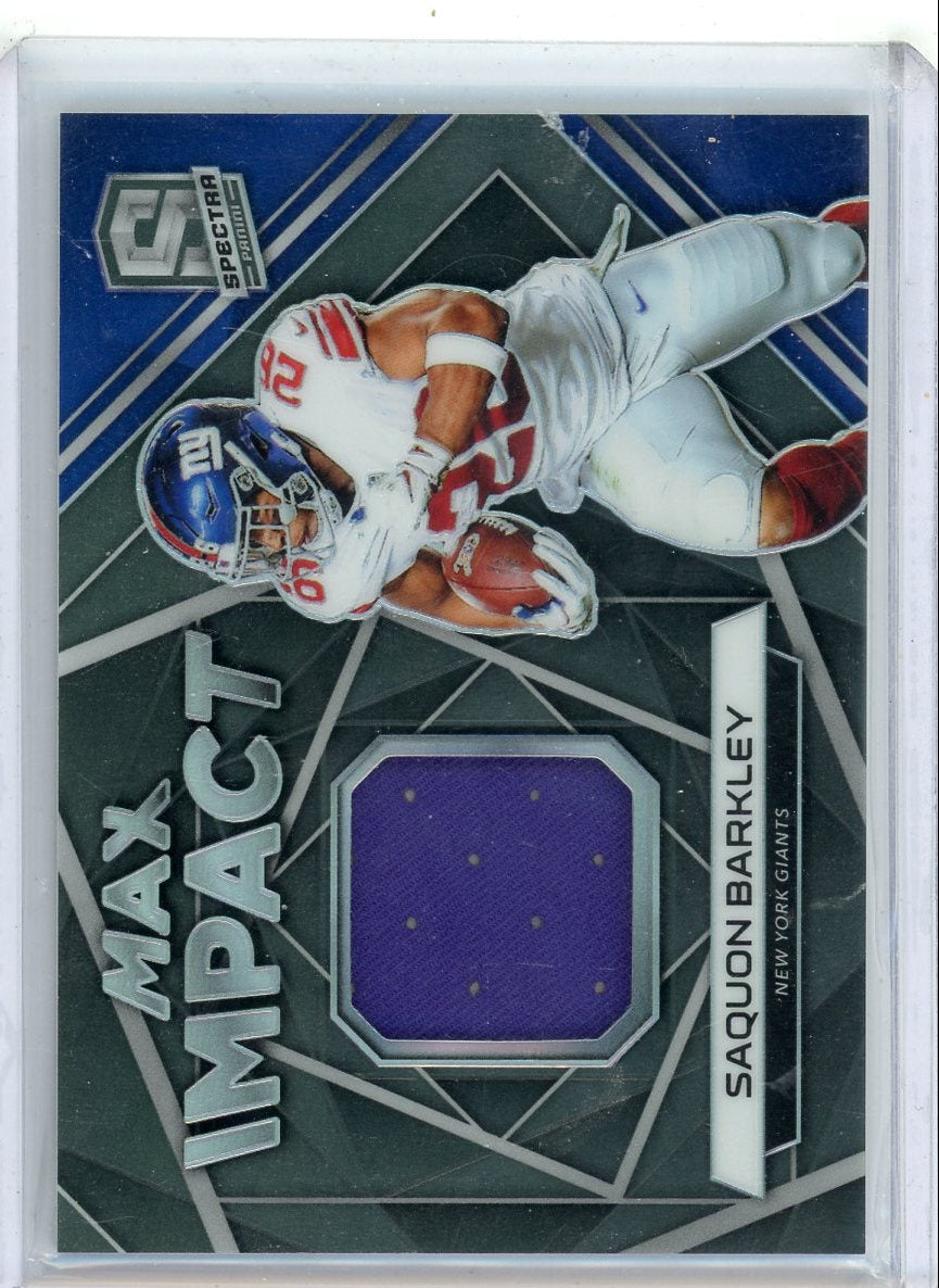 Saquon Barkley 2019 Panini Spectra Max Impact Patch #'d 53/199