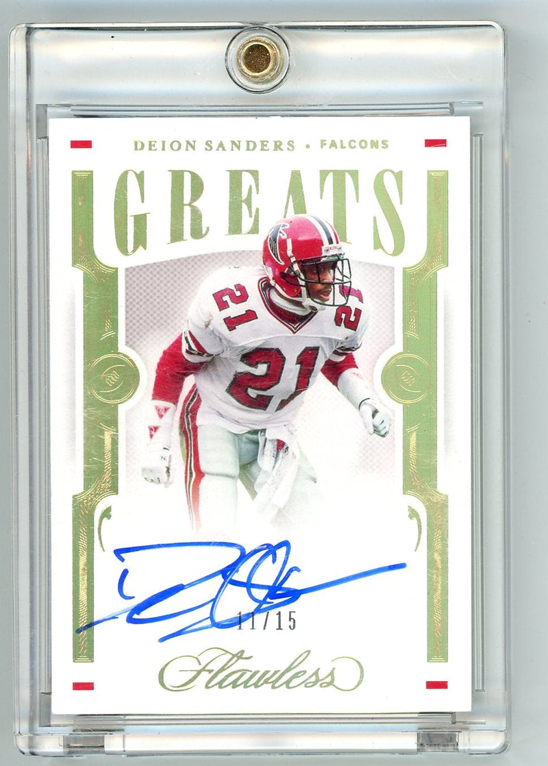 Deion Sanders 2021 Panini Flawless Greats autograph 