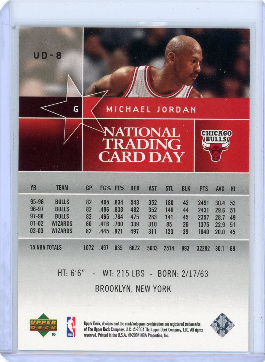 Michael Jordan 2004 Upper Deck National Trading Card Day #UD-8