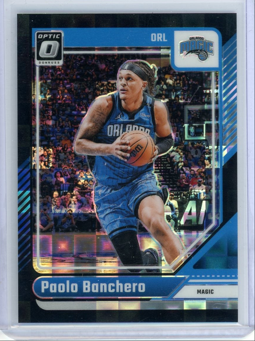 Paolo Banchero 2025 Panini Donruss Optic Black Pandora Prizm #'d 05/15