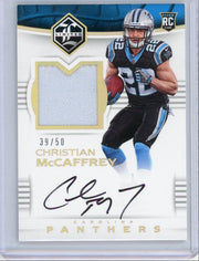 Christian McCaffrey 2017 Panini Limited RPA #'d 39/50