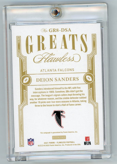 Deion Sanders 2021 Panini Flawless Greats autograph #'d 11/15