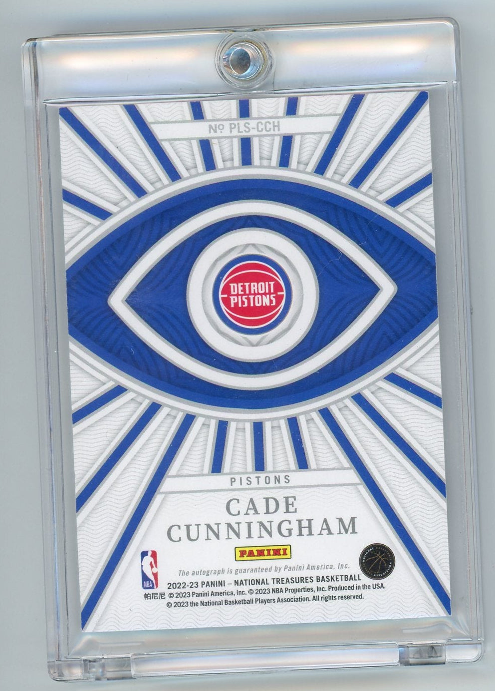 Cade Cunningham 2022-23 Panini National Treasures Peerless autograph #'d 12/49
