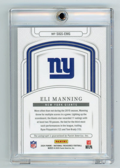 Eli Manning 2024 Panini National Treasures autograph #'d 22/25