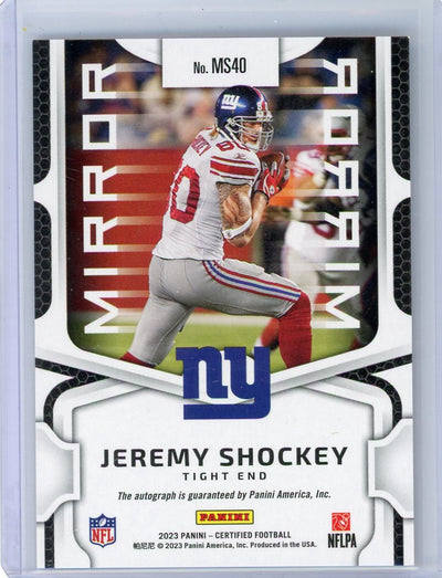 Jeremy Shockey 2023 Panini Certified Mirror Signatures Orange #'d 27/50