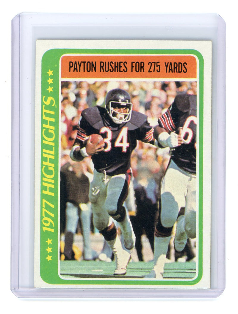 Walter Payton 1978 Topps "77" Highlights 