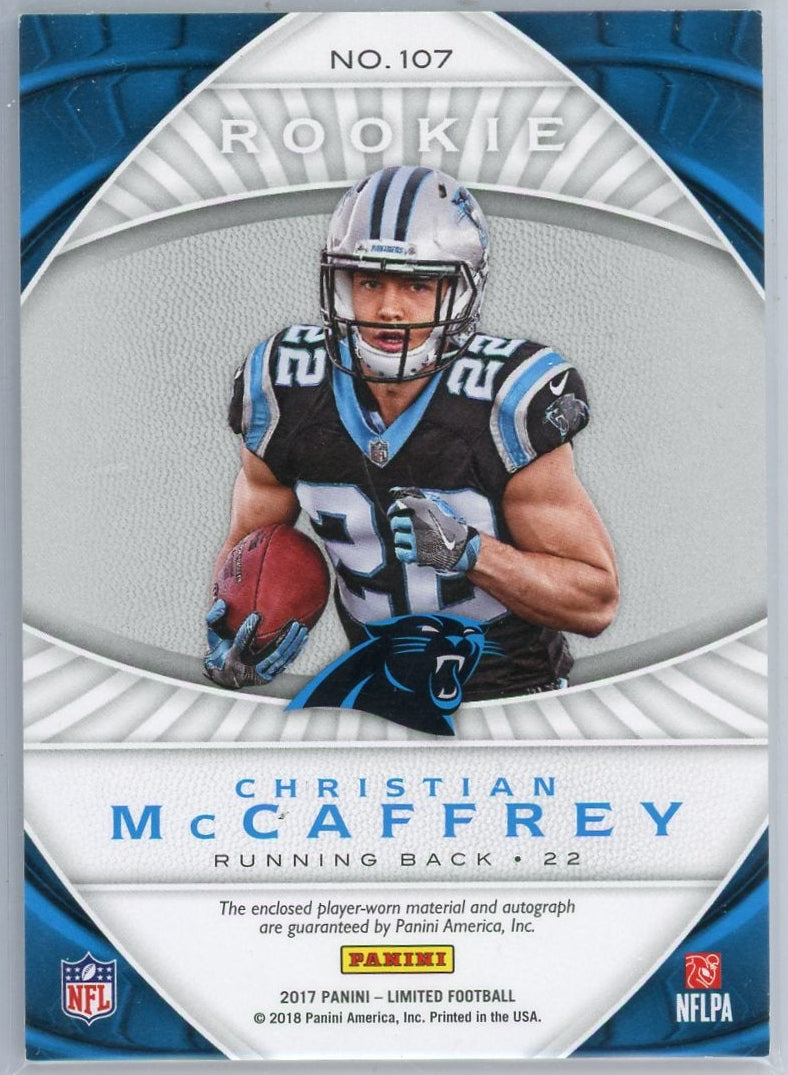 Christian McCaffrey 2017 Panini Limited RPA #'d 39/50