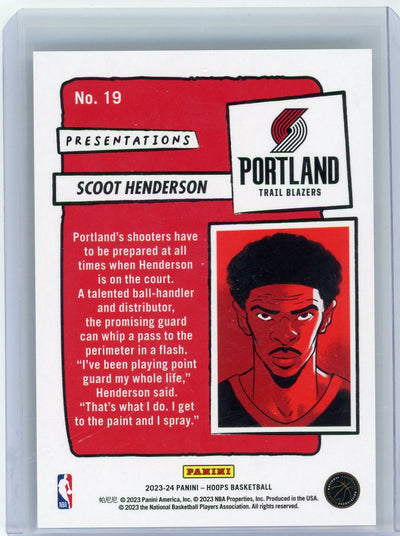 Scoot Henderson 2023-24 NBA Hoops Presentations