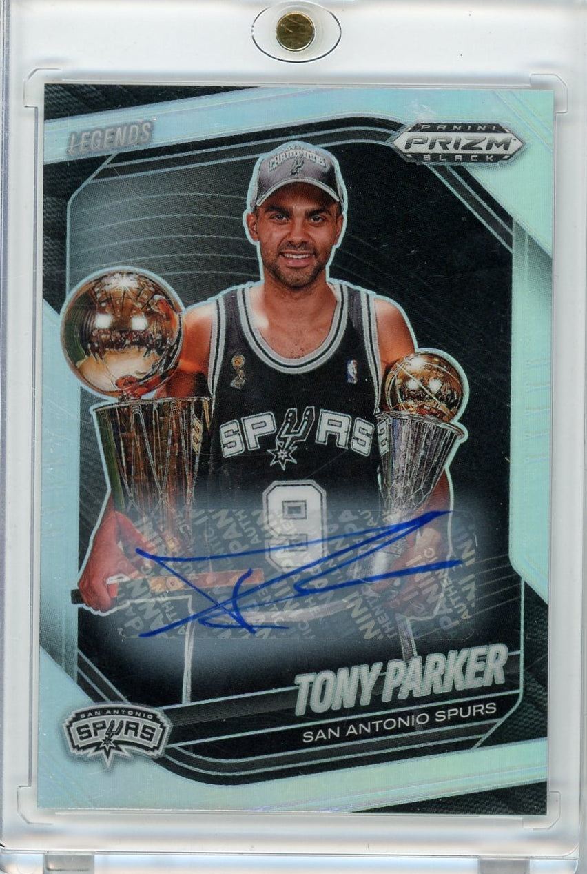 Tony Parker 2025 Panini Prizm Black Autograph