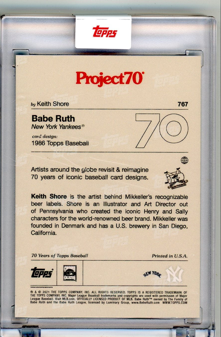 Babe Ruth 2021 Topps Project70 By Keith Shore #767