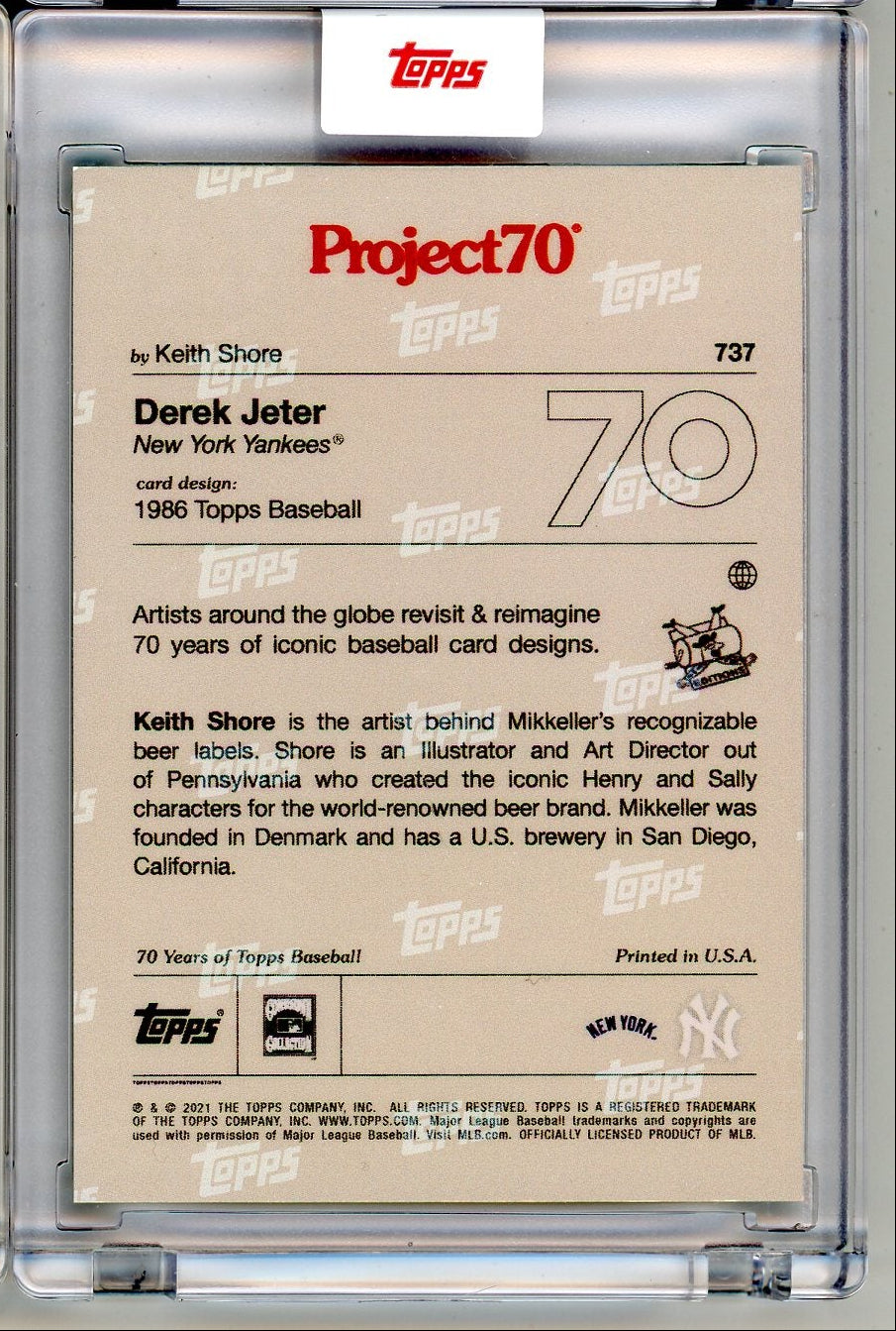 Derek Jeter 2021 Topps Project70 By Keith Shore #737