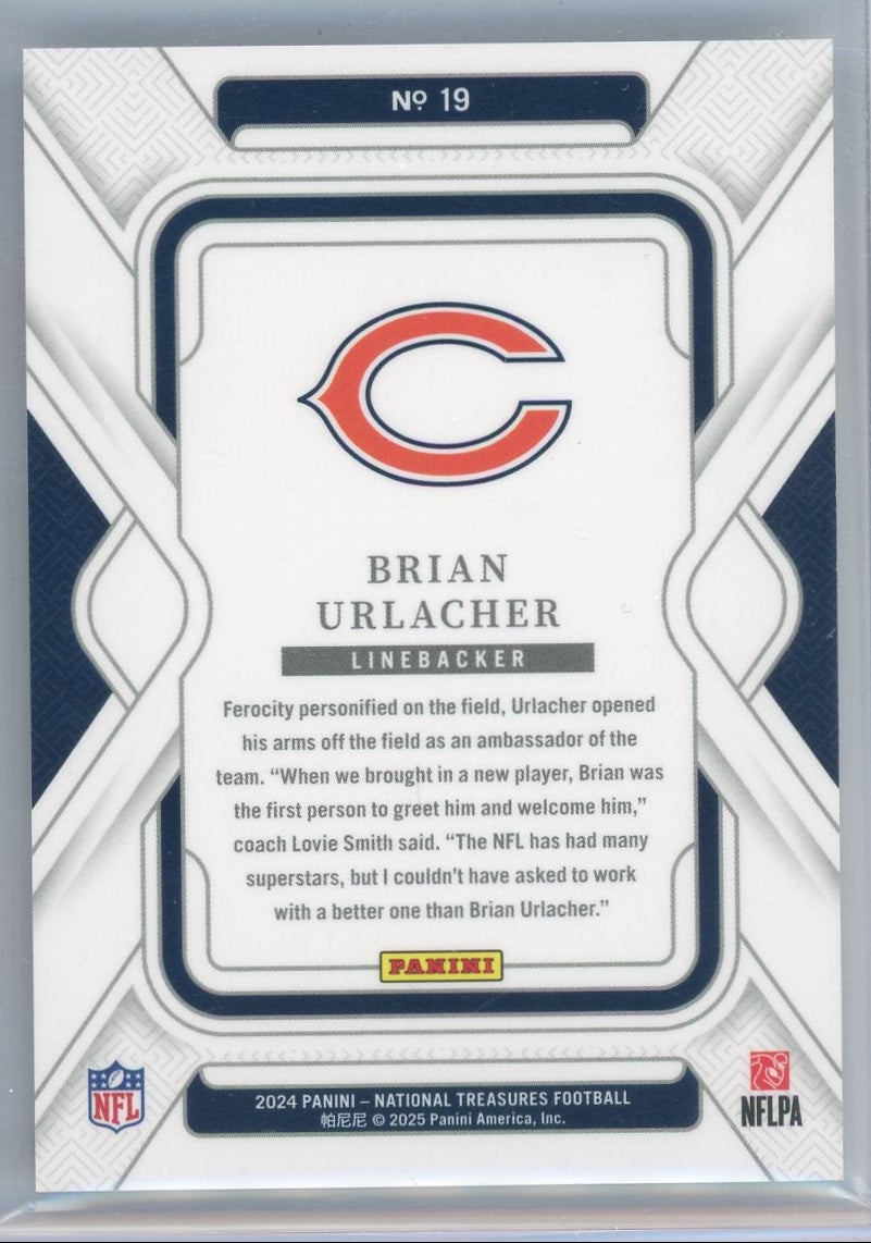 Brian Urlacher 2024 Panini National Treasures Stars & Stripes #'d 09/13