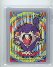 Rattata 2000 Pokémon / Topps TV Animation Edition #9 of 10 (blue Topps logo)